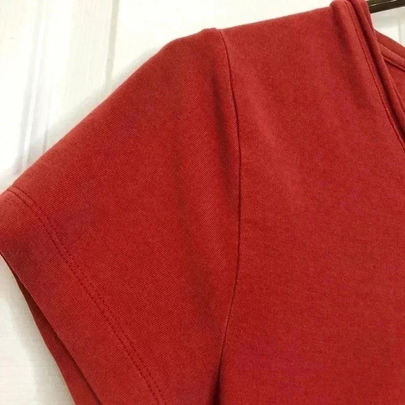 Olsen Short Sleeved  Shirt V-Neck Orange Size Small - Picture 6 of 16